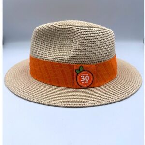 Disney EPCOT International Flower Garden Festival 30 YRS Straw Fedora Hat Unisex